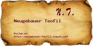Neugebauer Teofil névjegykártya
